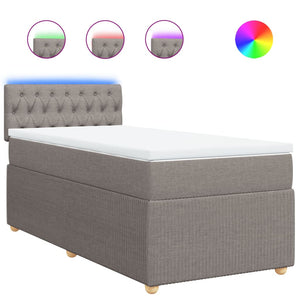 Giroletto a Molle con Materasso Tortora 90x190 cm in Tessuto 3289622