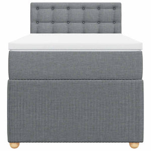 Giroletto a Molle con Materasso Grigio Chiaro 90x190 cm Tessuto 3289625