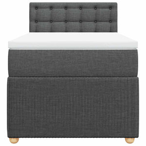 vidaXL Giroletto a Molle con Materasso Grigio Scuro 90x190 cm Tessuto