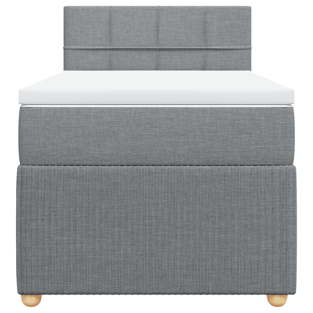 Giroletto a Molle con Materasso Grigio Chiaro 90x200 cm Tessuto 3289639