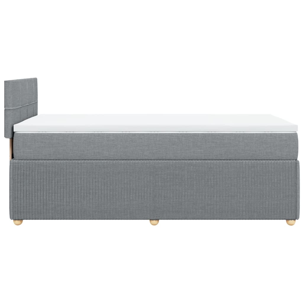 Giroletto a Molle con Materasso Grigio Chiaro 90x200 cm Tessuto 3289639