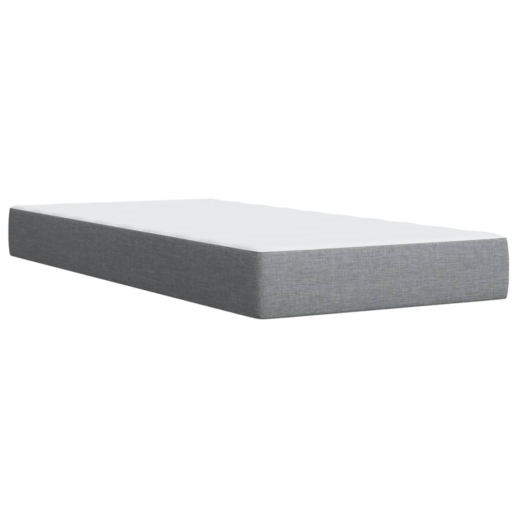 Giroletto a Molle con Materasso Grigio Chiaro 90x200 cm Tessuto 3289639