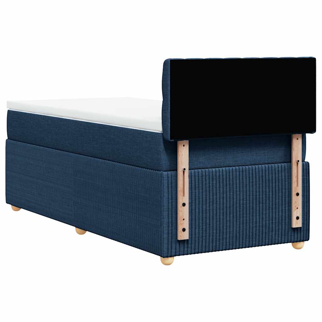 vidaXL Giroletto a Molle con Materasso Blu 90x200 cm inTessuto