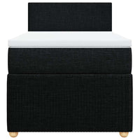 Giroletto a Molle con Materasso Nero 100x200 cm in Tessuto 3289662