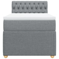 Giroletto a Molle con Materasso Grigio Chiaro100x200 cm Tessuto 3289674