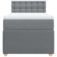 Giroletto a Molle con Materasso Grigio Chiaro100x200 cm Tessuto 3289681