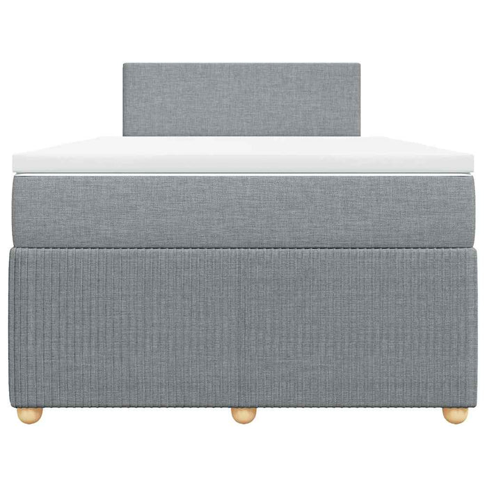 Giroletto a Molle con Materasso Grigio Chiaro 120x190cm Tessuto