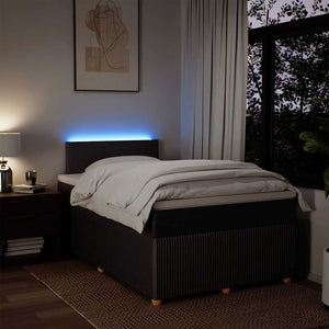 vidaXL Giroletto a Molle con Materasso Marrone Scuro 120x190cm Tessuto