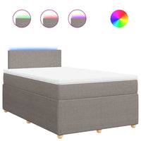 vidaXL Giroletto a Molle con Materasso Tortora 120x190 cm in Tessuto