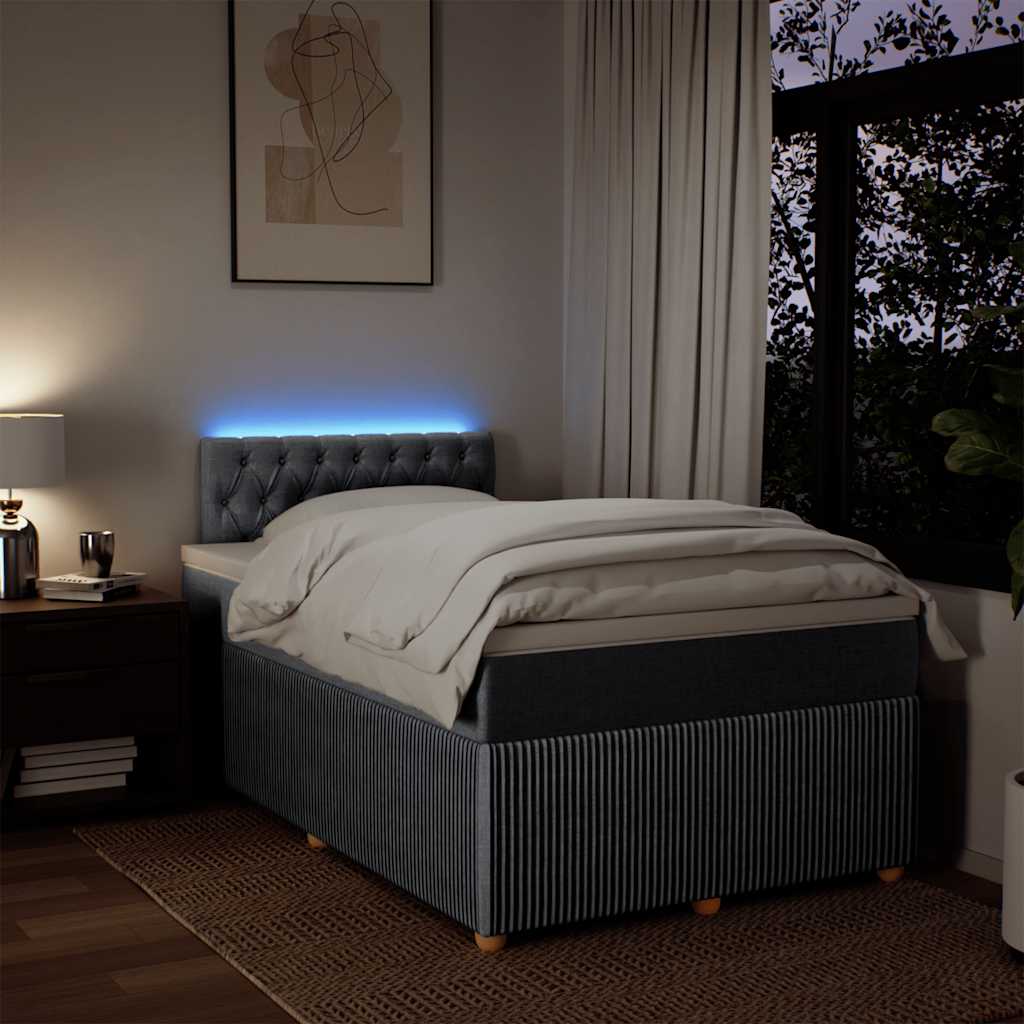 vidaXL Giroletto a Molle con Materasso Grigio Chiaro 120x190cm Tessuto