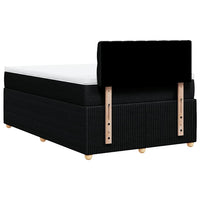 Giroletto a Molle con Materasso Nero 120x190 cm in Tessuto