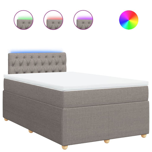 Giroletto a Molle con Materasso Tortora 120x190 cm in Tessuto 3289706