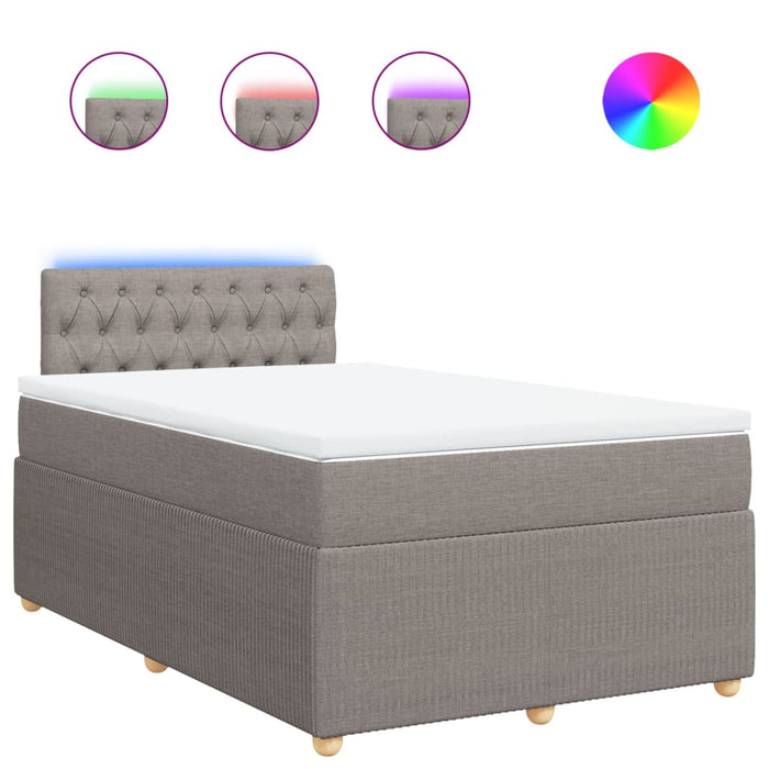 Giroletto a Molle con Materasso Tortora 120x190 cm in Tessuto 3289706