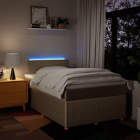 Giroletto a Molle con Materasso Crema 120x200 cm in Tessuto 3289721