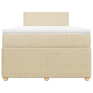 Giroletto a Molle con Materasso Crema 120x200 cm in Tessuto 3289721