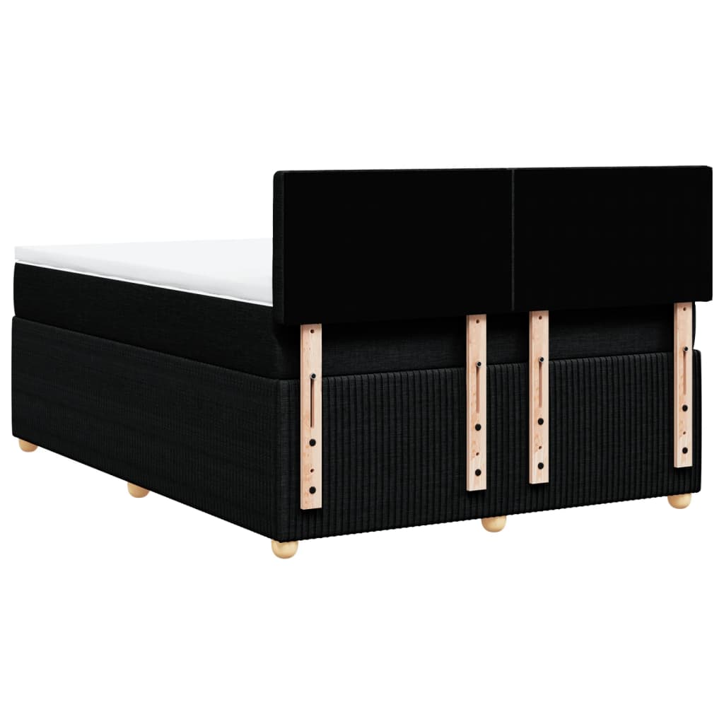 Giroletto a Molle con Materasso Nero 140x190 cm in Tessuto 3289767