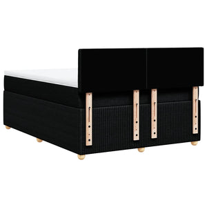 Giroletto a Molle con Materasso Nero 140x190 cm in Tessuto 3289767