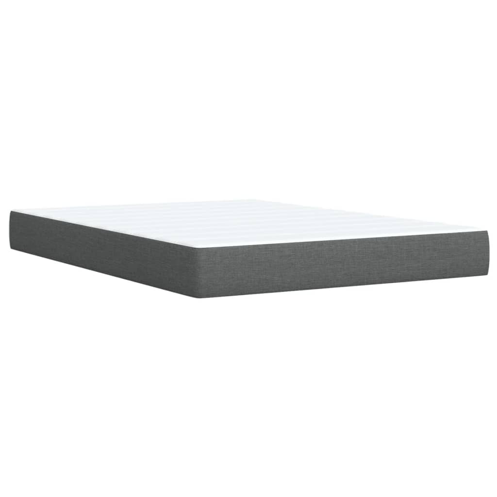 Giroletto a Molle con Materasso Grigio Scuro 140x200cm Tessuto 3289780