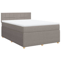 Giroletto a Molle con Materasso Tortora 140x200 cm in Tessuto 3289783