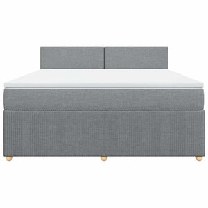 Giroletto a Molle con Materasso Grigio Chiaro180x200 cm Tessuto 3289828