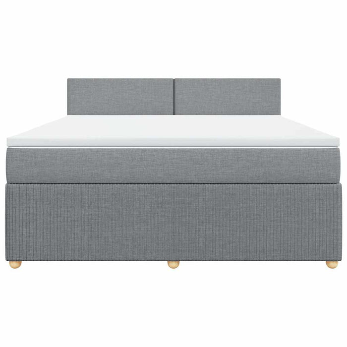 Giroletto a Molle con Materasso Grigio Chiaro180x200 cm Tessuto 3289828