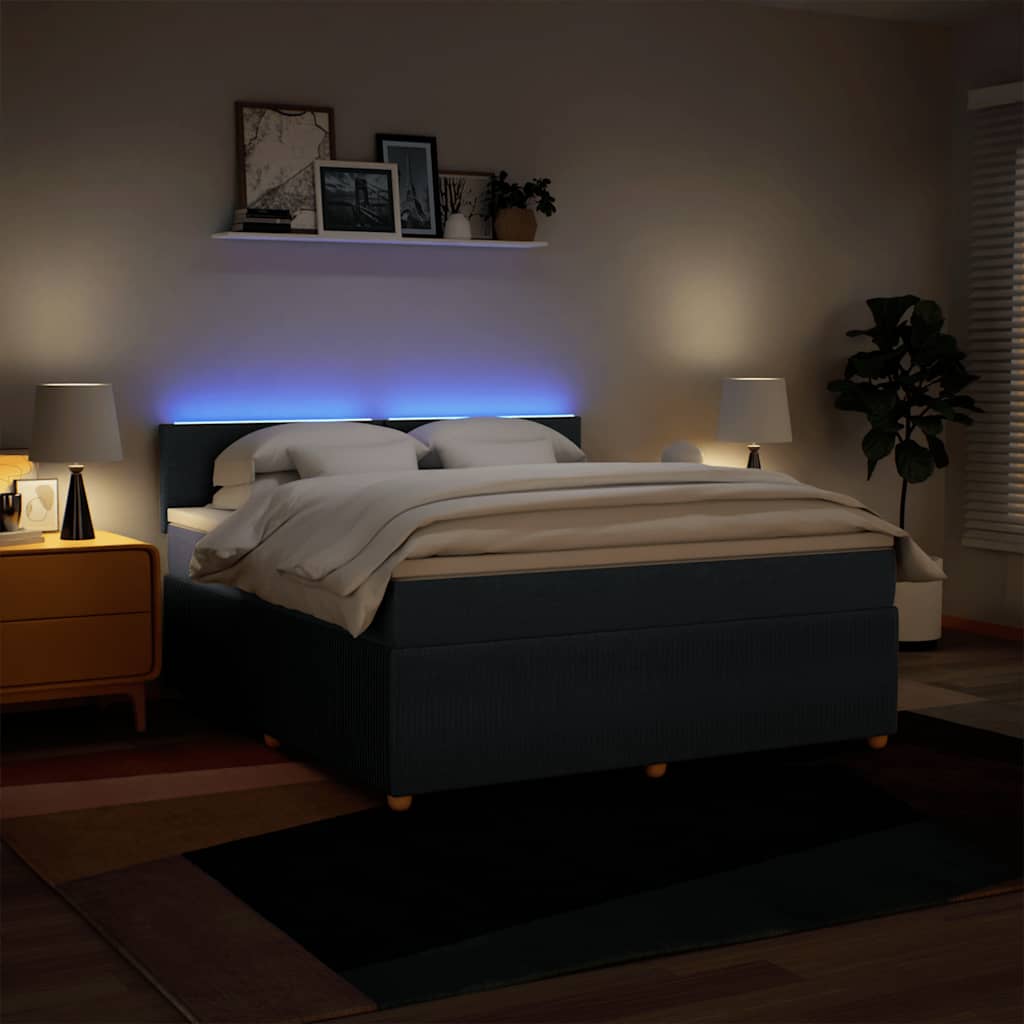 Giroletto a Molle con Materasso Blu 180x200 cm in Tessuto 3289834