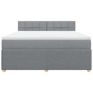 Giroletto a Molle con Materasso Grigio Chiaro180x200 cm Tessuto 3289835