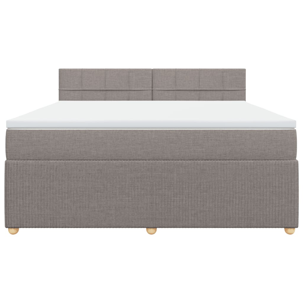 Giroletto a Molle con Materasso Tortora 180x200 cm in Tessuto 3289839