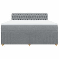 Giroletto a Molle con Materasso Grigio Chiaro180x200 cm Tessuto 3289842