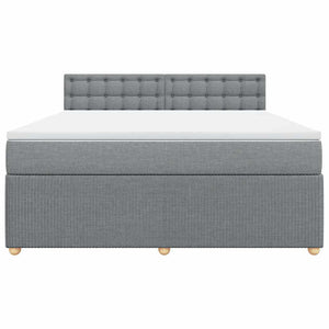 Giroletto a Molle con Materasso Grigio Chiaro180x200 cm Tessuto 3289849