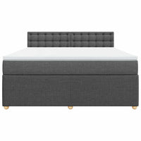 Giroletto a Molle con Materasso Grigio Scuro 180x200 cm Tessuto 3289850