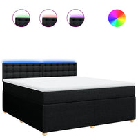 Giroletto a Molle con Materasso Nero 180x200 cm in Tessuto 3289851