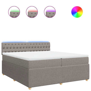 Giroletto a Molle con Materasso Tortora 200x200 cm in Tessuto