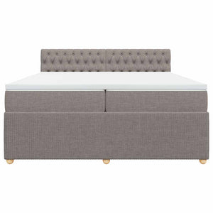 Giroletto a Molle con Materasso Tortora 200x200 cm in Tessuto