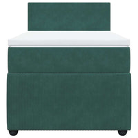Giroletto a Molle con Materasso Verde Scuro 100x200 cm Velluto 3289959
