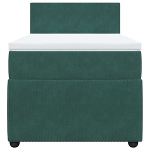 Giroletto a Molle con Materasso Verde Scuro 100x200 cm Velluto 3289959
