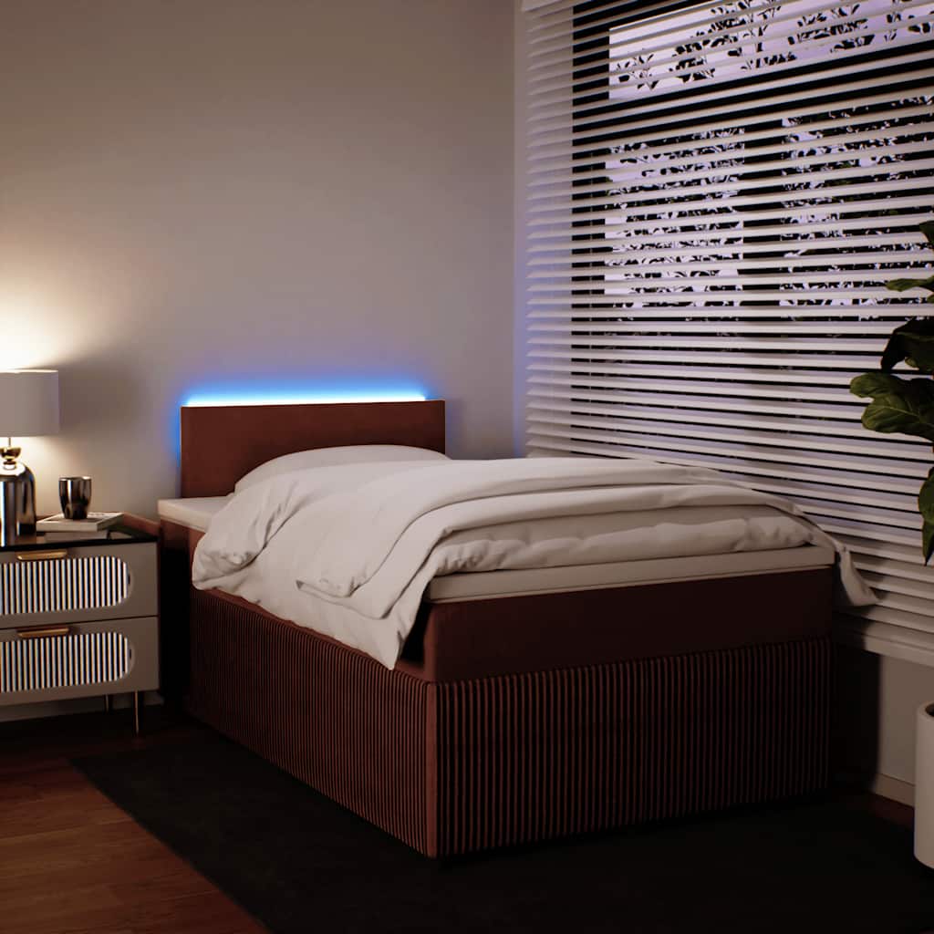 Giroletto a Molle con Materasso Rosa 120x190 cm in Velluto 3289985