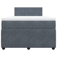 Giroletto a Molle con Materasso Grigio Scuro 120x190 cm Velluto 3289987