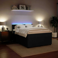 Giroletto a Molle con Materasso Nero 140x190 cm in Velluto