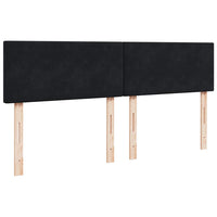 Giroletto a Molle con Materasso Nero 200x200 cm in Velluto