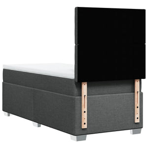 Giroletto a Molle con Materasso Grigio Scuro 80x200 cm Tessuto 3290330