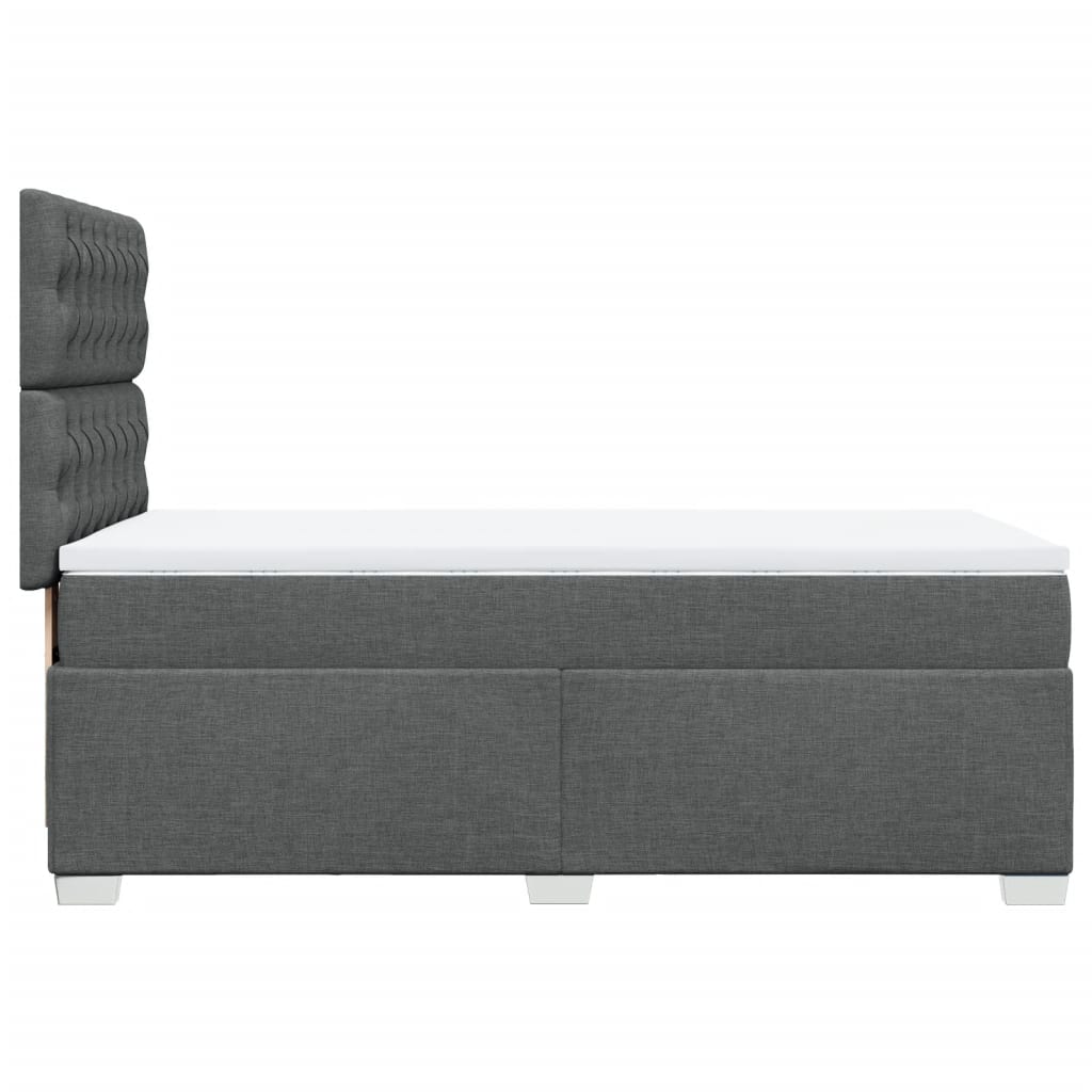 Giroletto a Molle con Materasso Grigio Scuro 90x190 cm Tessuto 3290351