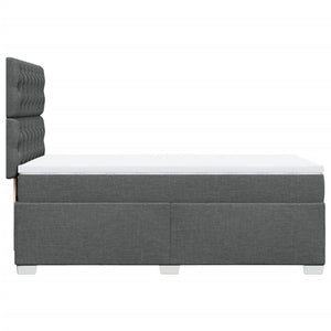 Giroletto a Molle con Materasso Grigio Scuro 90x190 cm Tessuto 3290351