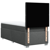 Giroletto a Molle con Materasso Grigio Scuro 90x190 cm Tessuto 3290358