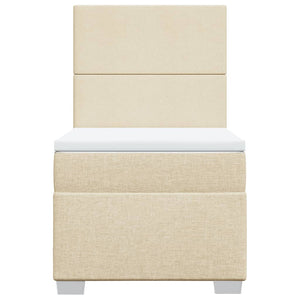 Giroletto a Molle con Materasso Crema 100x200 cm in Tessuto 3290397