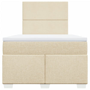 Giroletto a Molle con Materasso Crema 120x200 cm in Tessuto 3290453