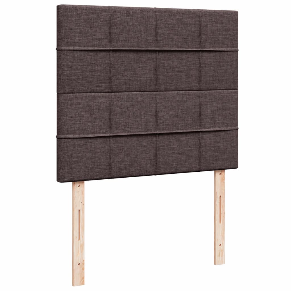 vidaXL Giroletto a Molle con Materasso Marrone Scuro 120x200cm Tessuto