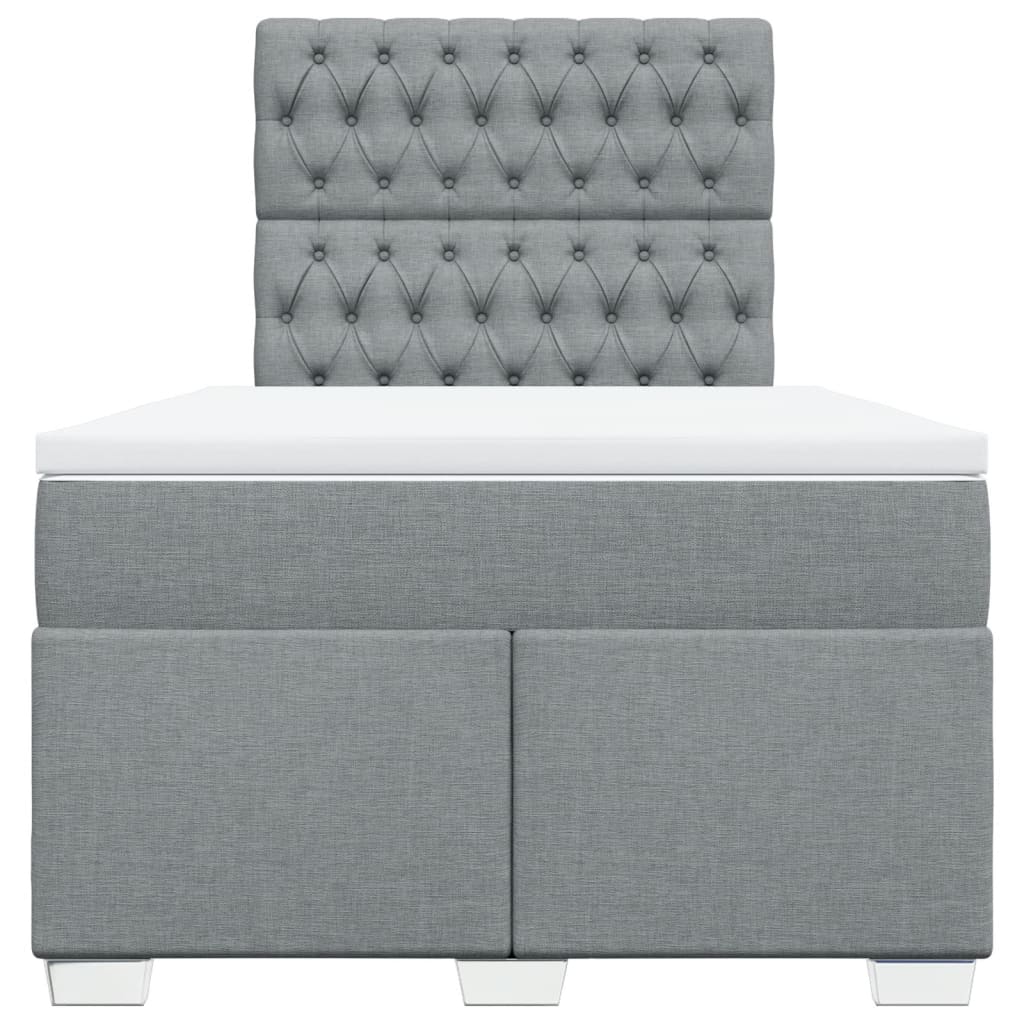 Giroletto a Molle con Materasso Grigio Chiaro 120x200cm Tessuto 3290462