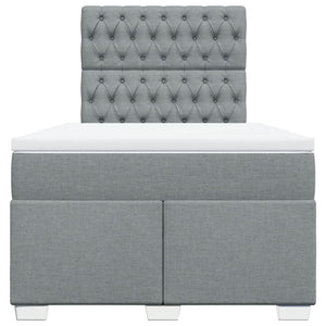 Giroletto a Molle con Materasso Grigio Chiaro 120x200cm Tessuto 3290462