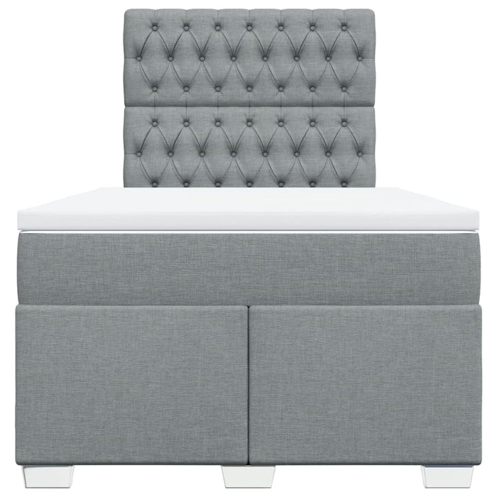 Giroletto a Molle con Materasso Grigio Chiaro 120x200cm Tessuto 3290462